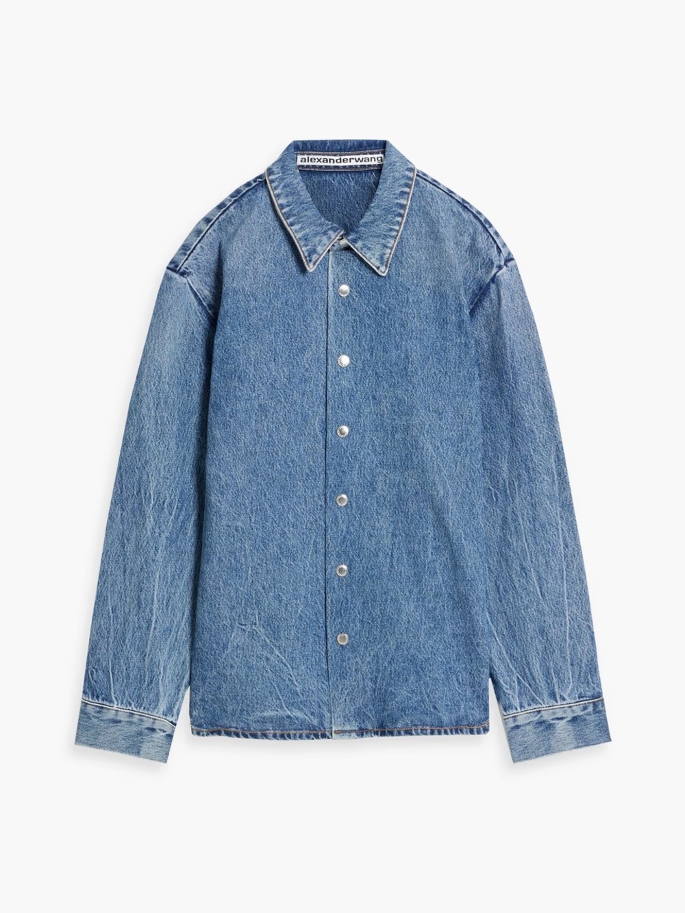 Alexander Wang Blue Denim Collar Shirt